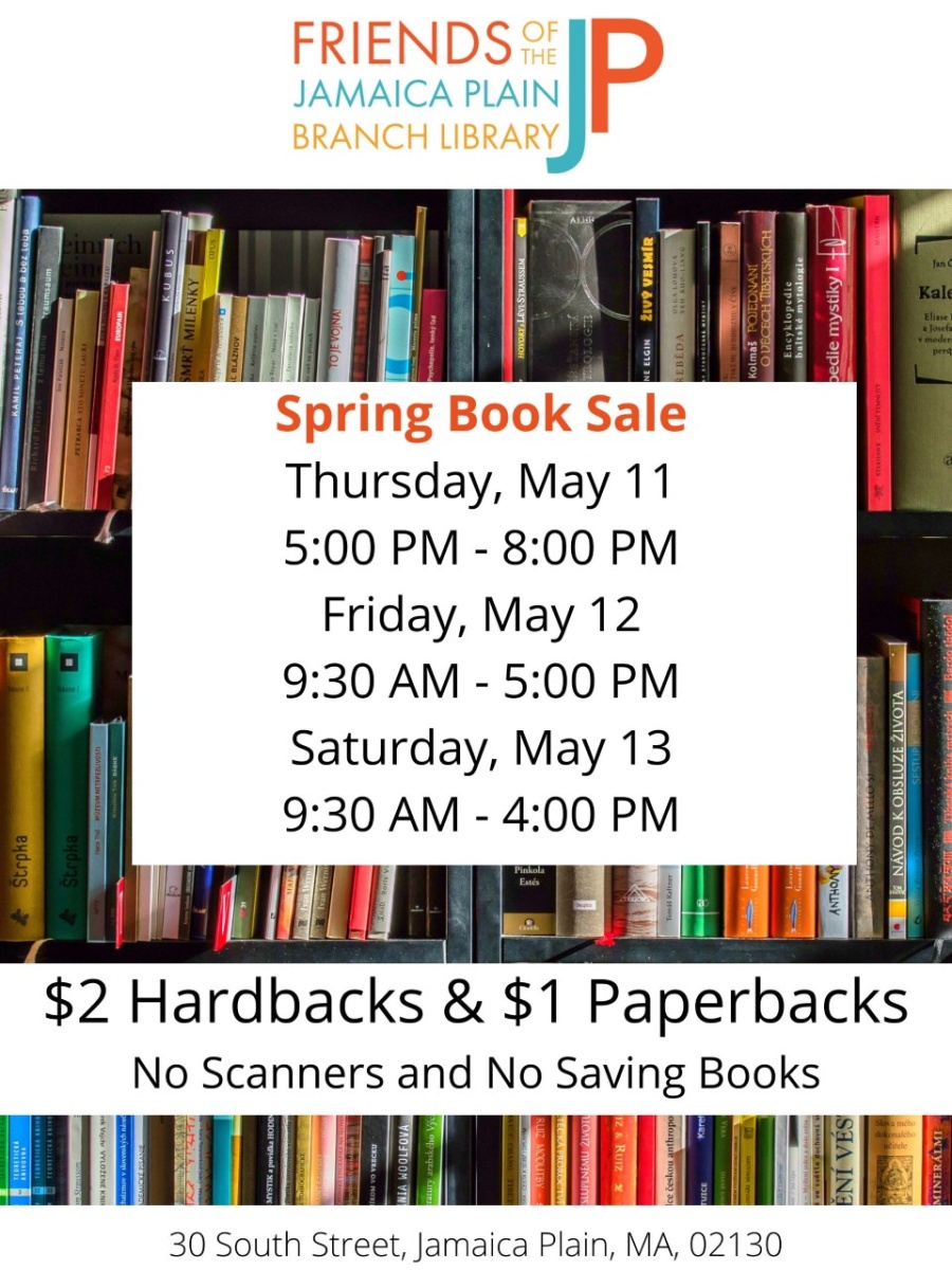 Friends of the Jamaica Plain Branch Library Annual Spring Book Sale